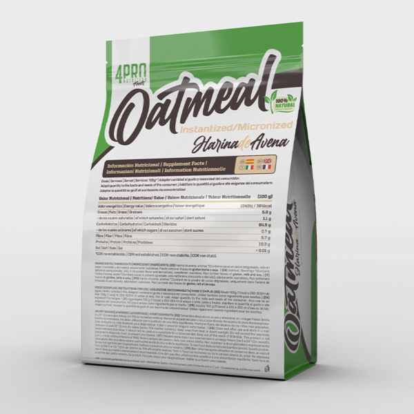 4-PRO_Harina_de_Avena_Flat_Bag_Ingredients Harina De Avena 1 Kilo