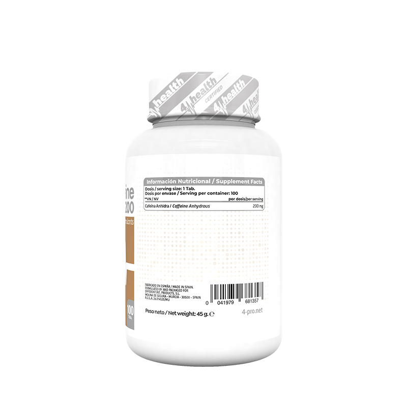 Cafeína 200 - 100 Tabs + 100 Tabs Gratis - Imagen 2