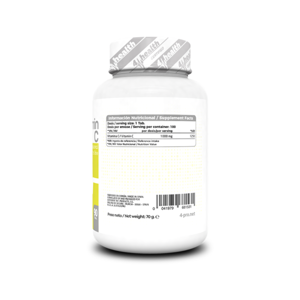 4-PRO_Vitamin_C_1000_mg_90_Tabs_Facts Vitamin C 90 Tabs 1000 mg