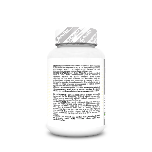4-PRO_Berberine_500_mg_90_Tabs_Ingredients Berberina 500 mg 90 Tabs