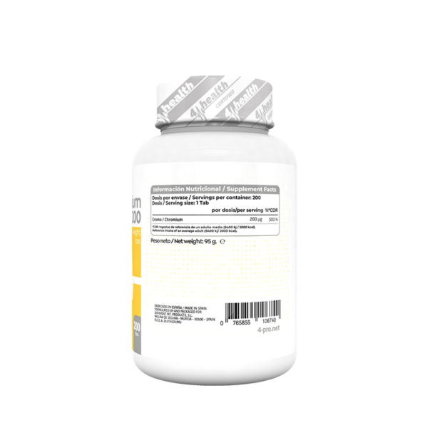 4-PRO_Chromium_200_Tabs_Facts Cromo 200 mcg 200 Tabs