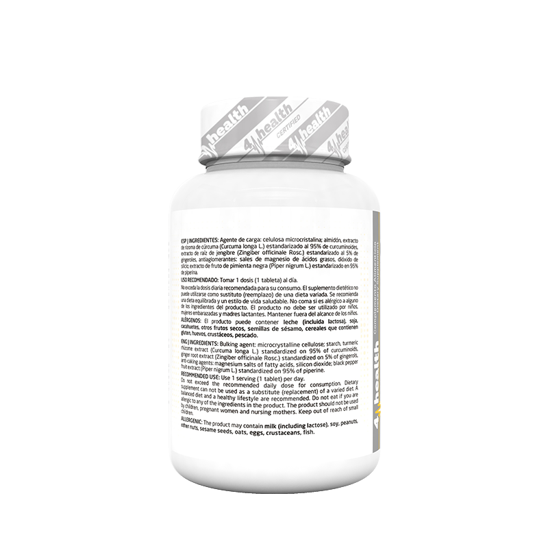 Curcuma + Pimienta Negra + Jenjibre 90 Tabs - Imagen 2