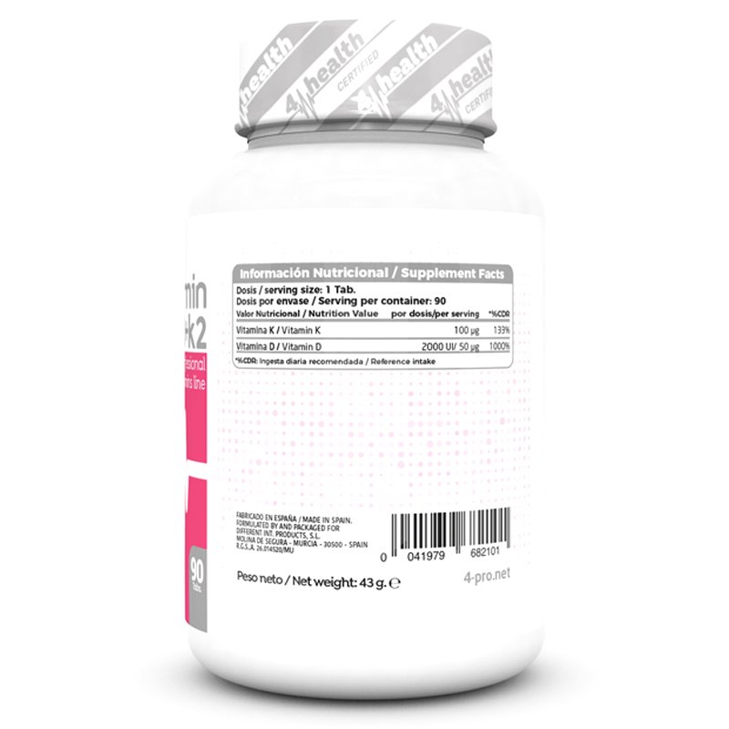 Vitamina D3 2000 IU + K2 - 90 Tabs - Imagen 2