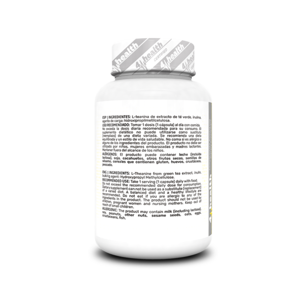 4-PRO_L-Theanine_200_mg_60_Caps_Ingredients L-Teanina 200 mg 90 Caps