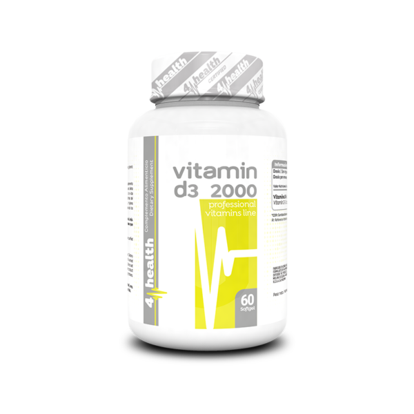 4-PRO_Vitamin_D3_2000_IU_60_Softgel Vitamina D3 2000 IU 60 Cápsulas Blandas
